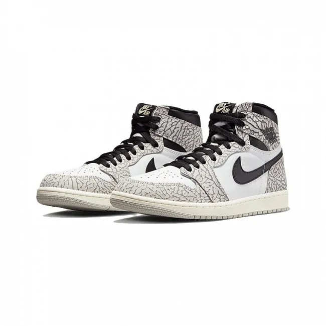 картинка Nike Air Jordan 1 Retro High OG "White Cement" магазин Одежда+ являющийся официальным дистрибьютором в России 