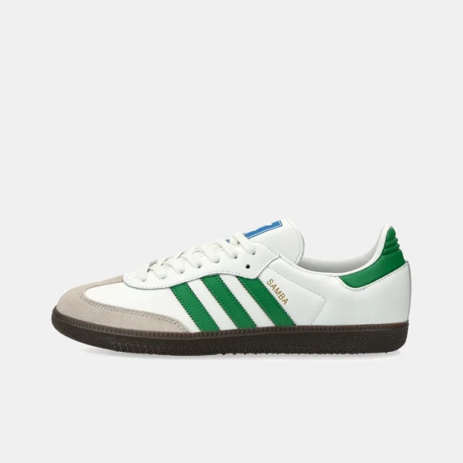 картинка Adidas Samba White Green магазин Одежда+ являющийся официальным дистрибьютором в России 