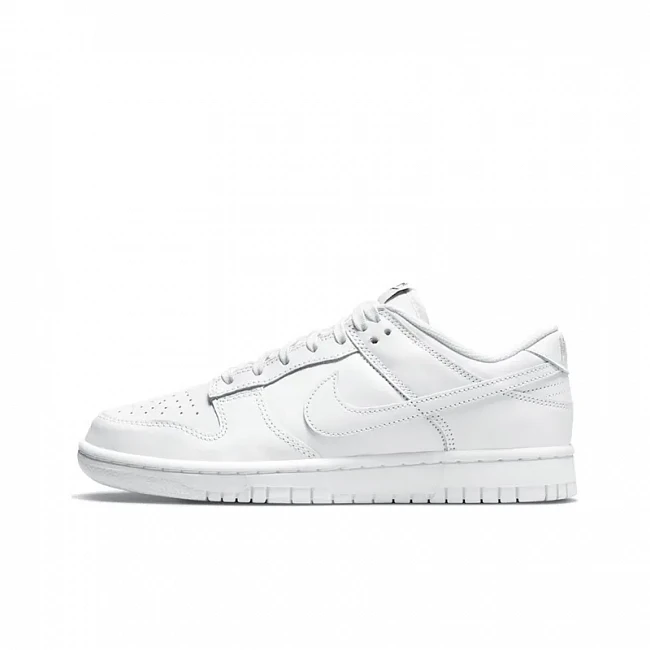 картинка Nike Dunk Low "Triple White" магазин Одежда+ являющийся официальным дистрибьютором в России 