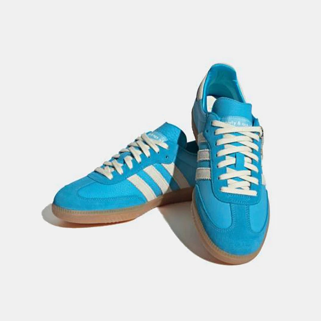 картинка Adidas Samba OG "Sporty & Rich" Blue Rush магазин Одежда+ являющийся официальным дистрибьютором в России 
