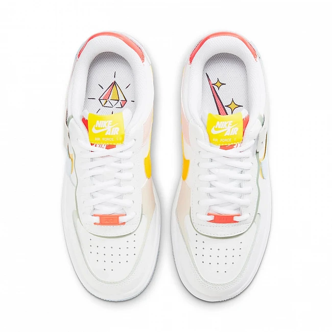 картинка Nike Air Force 1 Shadow White Hydrogen Blue магазин Одежда+ являющийся официальным дистрибьютором в России 