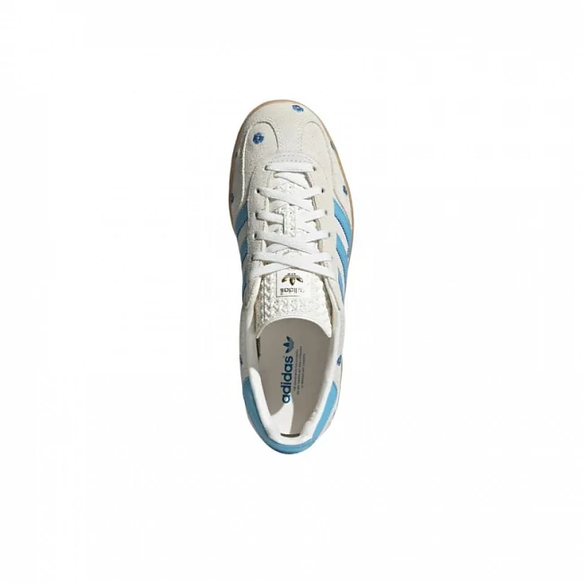 картинка Adidas GAZELLE Indoor Floral 'White Blue' магазин Одежда+ являющийся официальным дистрибьютором в России 
