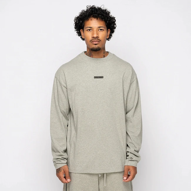 Fear of God ESSENTIALS Classic Long Sleeve Tee Light Oatmeal Heather