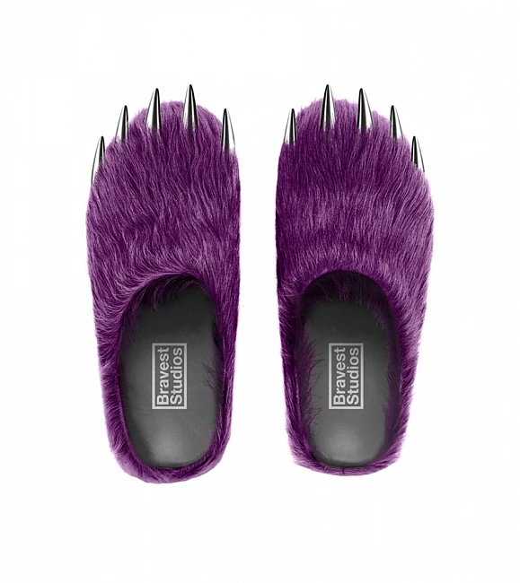 картинка Bravest Studios Purple Bear Claw Mules магазин Одежда+ являющийся официальным дистрибьютором в России 