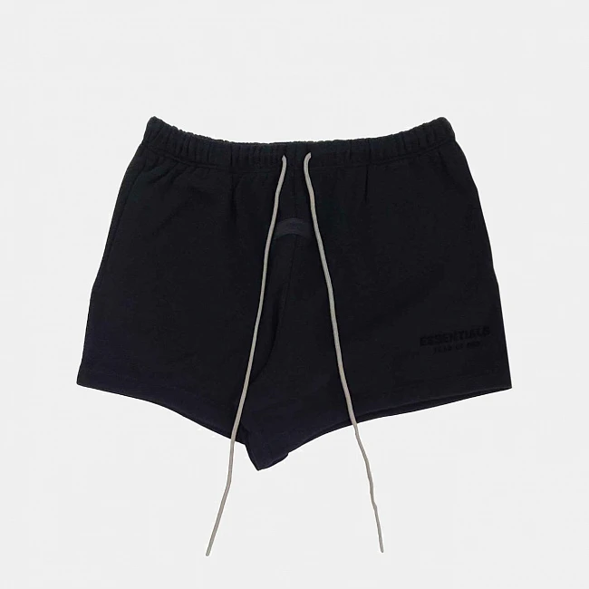 картинка Fear of God Essentials Core Collection Sweatshort Black магазин Одежда+ являющийся официальным дистрибьютором в России 