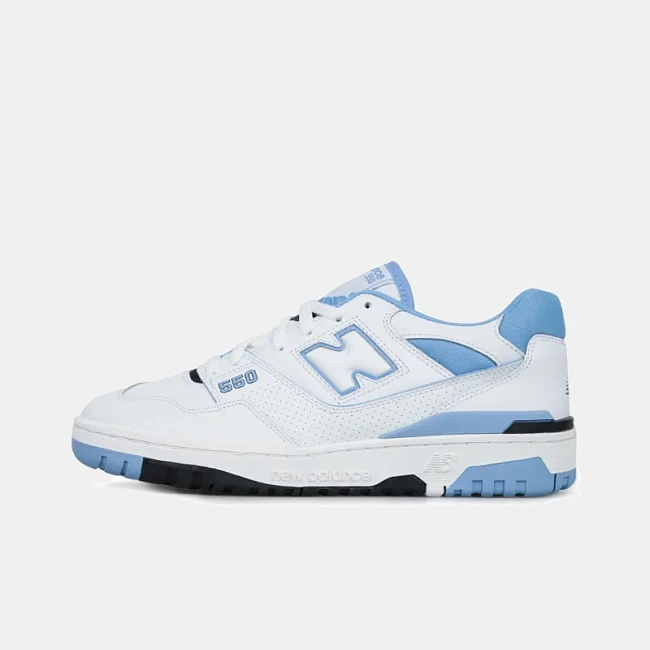 картинка New Balance 550 "UNC White University Blue" магазин Одежда+ являющийся официальным дистрибьютором в России 