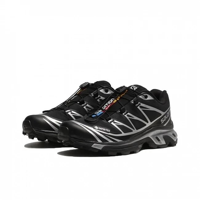 картинка SALOMON XT 6 Gore Tex Black Silver магазин Одежда+ являющийся официальным дистрибьютором в России 