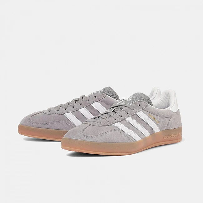 картинка Adidas Gazelle Low Grey Three Gum магазин Одежда+ являющийся официальным дистрибьютором в России 