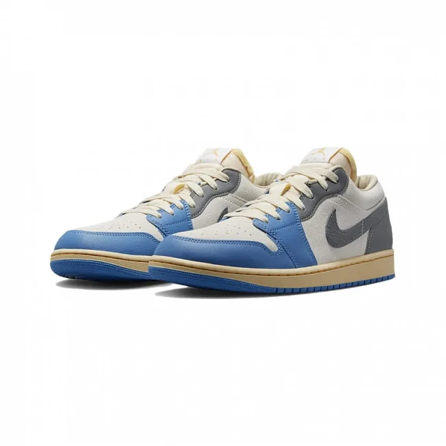 картинка Nike Air Jordan 1 Low "Vintage UNC Grey" магазин Одежда+ являющийся официальным дистрибьютором в России 