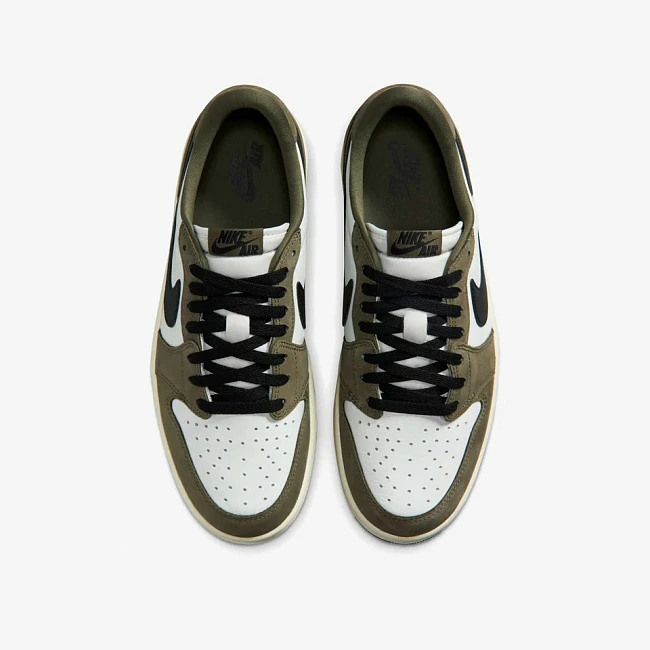 картинка Nike Air Jordan 1 Retro Low OG Medium Olive магазин Одежда+ являющийся официальным дистрибьютором в России 