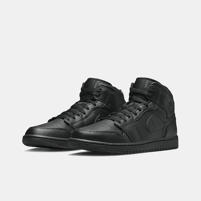 Nike Air Jordan 1 Mid Triple Black 2022