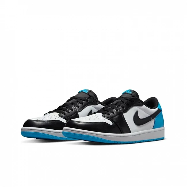 картинка Nike Air Jordan 1 Retro Low OG "Black Dark Powder Blue" магазин Одежда+ являющийся официальным дистрибьютором в России 