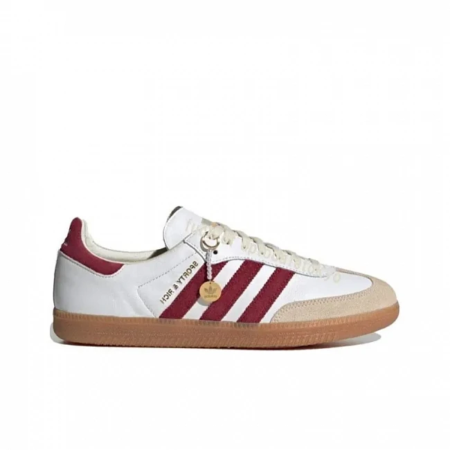 картинка Adidas Samba Sporty & Rich White Core Burgundy магазин Одежда+ являющийся официальным дистрибьютором в России 