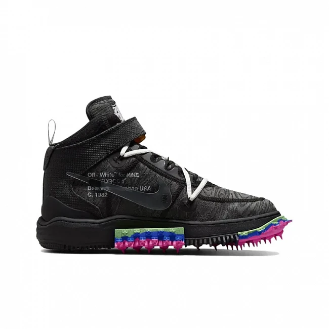 картинка Nike Air Force 1 Mid Off-White Black магазин Одежда+ являющийся официальным дистрибьютором в России 