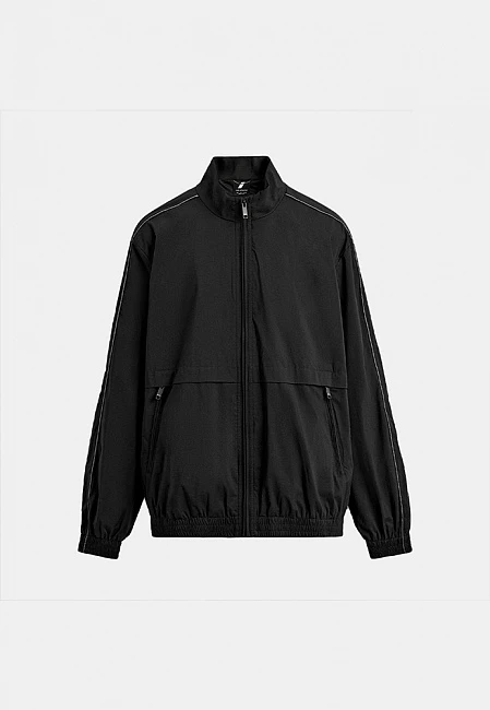 Zara Lightweight Track Jacket Black