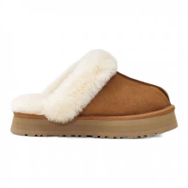 картинка UGG Disquette Slipper Chestnut магазин Одежда+ являющийся официальным дистрибьютором в России 