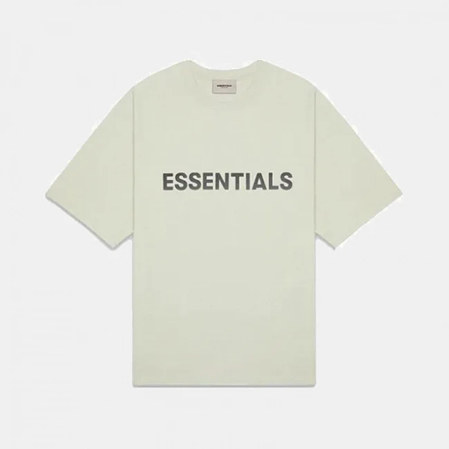 картинка Fear Of God Essentials FW20 T-Shirts Men Gray Green магазин Одежда+ являющийся официальным дистрибьютором в России 
