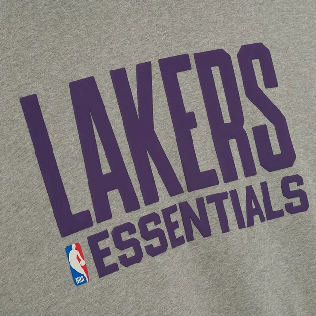 Fear of God Essentials x NBA Lakers Sport Hoodie Concrete Heather/Canyon