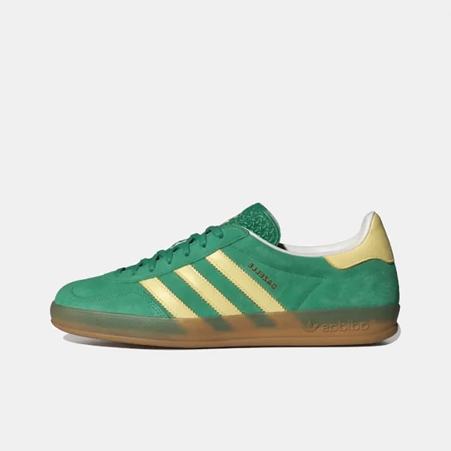картинка Adidas Gazelle Indoor "Semi Court Green" магазин Одежда+ являющийся официальным дистрибьютором в России 