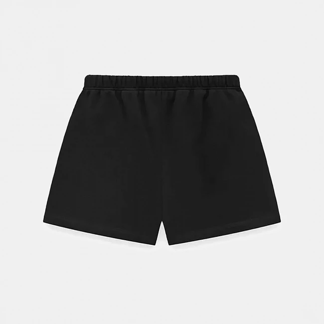 картинка Fear of God Essentials Fleece Soccer Short Black магазин Одежда+ являющийся официальным дистрибьютором в России 
