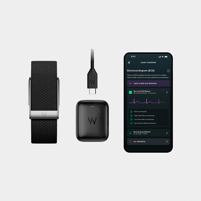 картинка Фитнес браслет Whoop 5.0 Life MG Black + Подписка магазин Одежда+ являющийся официальным дистрибьютором в России 