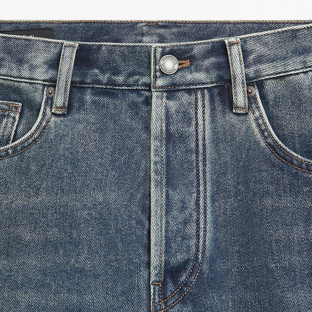 Massimo Dutti Straight-Leg Jeans Medium Blue