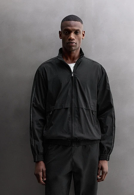 Zara Lightweight Track Jacket Black