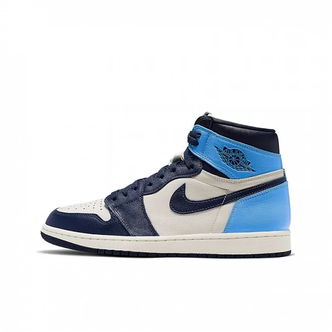 картинка Nike Air Jordan 1 High OG "Obsidian/University Blue" магазин Одежда+ являющийся официальным дистрибьютором в России 