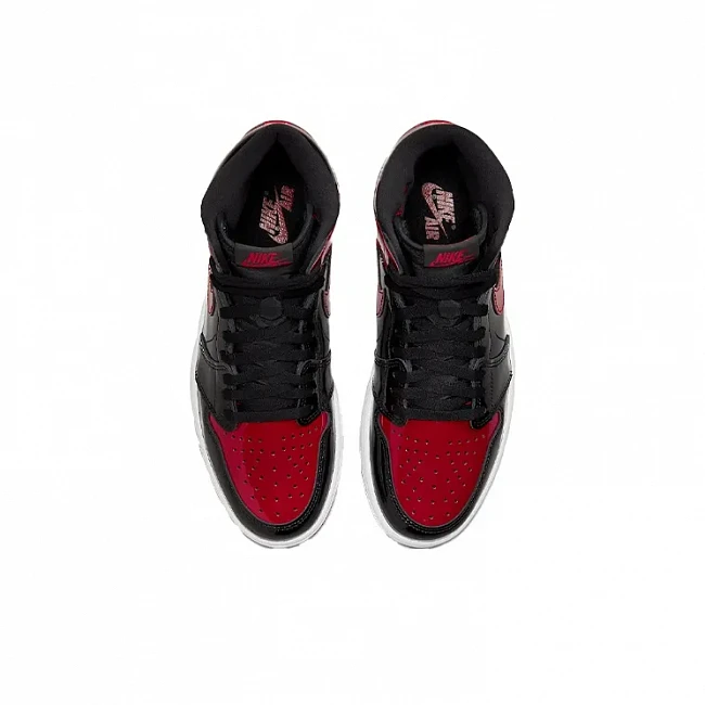 картинка Nike Air Jordan 1 High OG "Bred Patent" магазин Одежда+ являющийся официальным дистрибьютором в России 