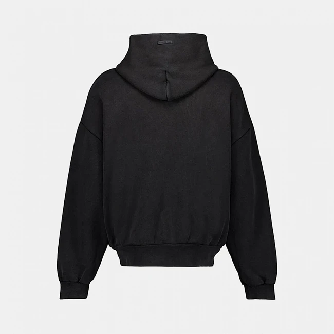 картинка Fear Of God Essentials Black French Terry Logo Sweatshirt магазин Одежда+ являющийся официальным дистрибьютором в России 