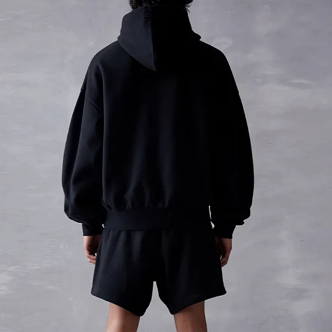 картинка Худи  Fear of God Essentials SS23 Hoodie Jet Black магазин Одежда+ являющийся официальным дистрибьютором в России 