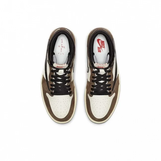 картинка Nike Air Jordan 1 Retro High Og Sp Travis Scott Mocha магазин Одежда+ являющийся официальным дистрибьютором в России 