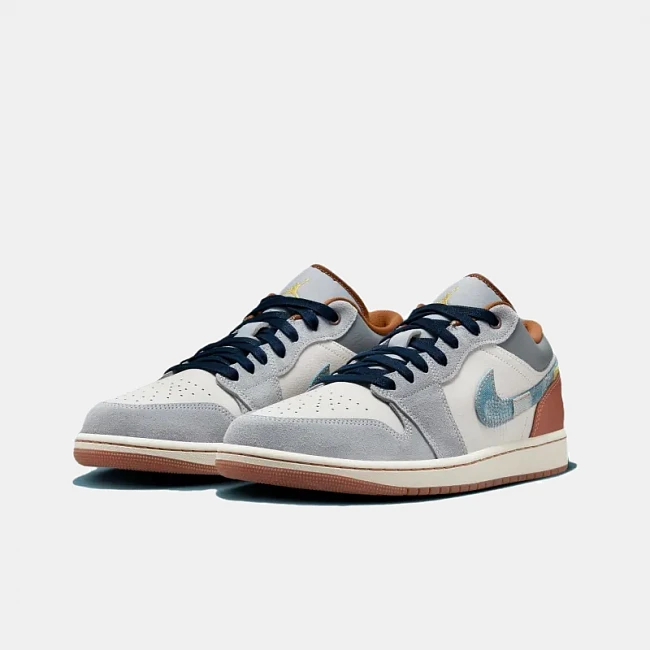 Nike Air Jordan 1 Low SE Repaired Denim Swoosh
