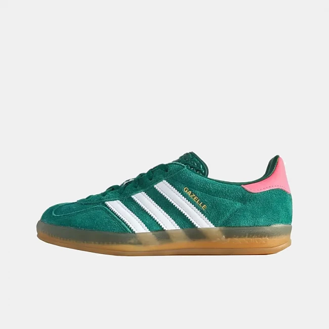 картинка Adidas Gazelle "Collegiate Green Pink" магазин Одежда+ являющийся официальным дистрибьютором в России 