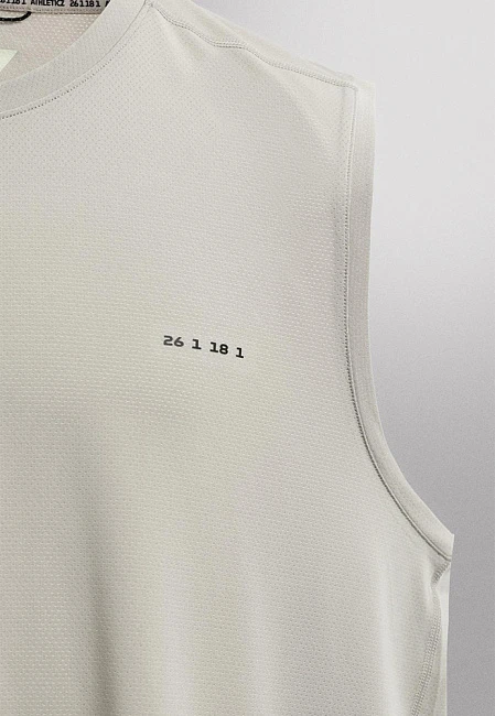 Zara Basic Technical Tank Top Stone / Light Beige