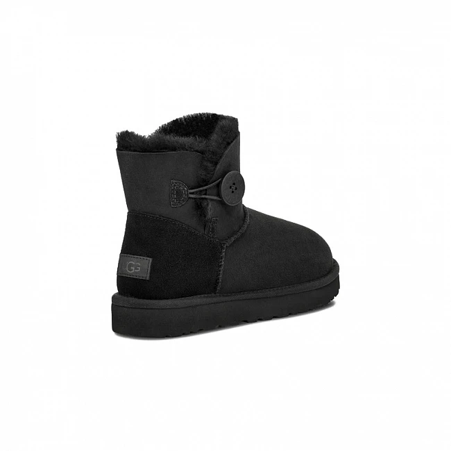 картинка UGG Mini Bailey Button II Black магазин Одежда+ являющийся официальным дистрибьютором в России 