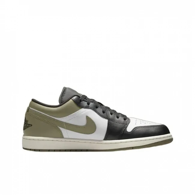 картинка Nike Air Jordan 1 Low Black Toe Medium Olive магазин Одежда+ являющийся официальным дистрибьютором в России 