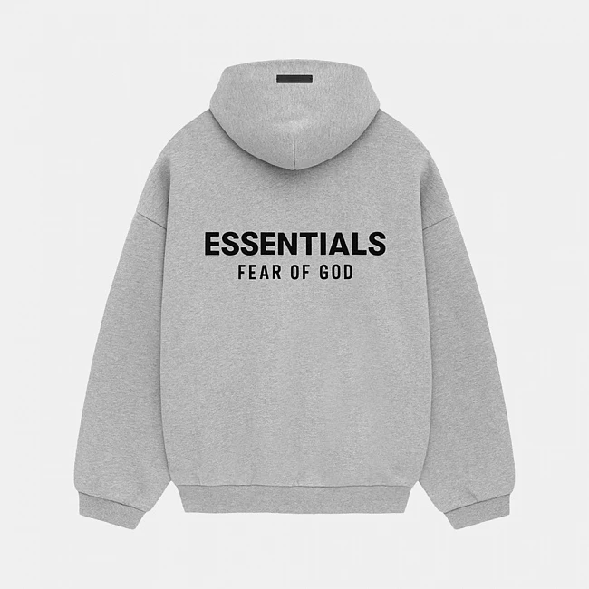 картинка Fear of God Essentials Fleece Hoodie II 'Light Heather Grey' магазин Одежда+ являющийся официальным дистрибьютором в России 