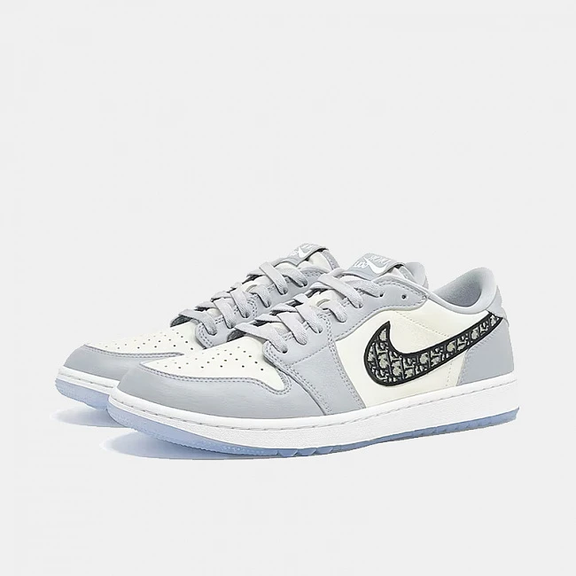 Nike Air Jordan 1 Low X Dior White Grey