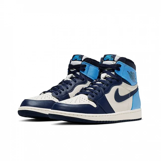 картинка Nike Air Jordan 1 High OG "Obsidian/University Blue" магазин Одежда+ являющийся официальным дистрибьютором в России 