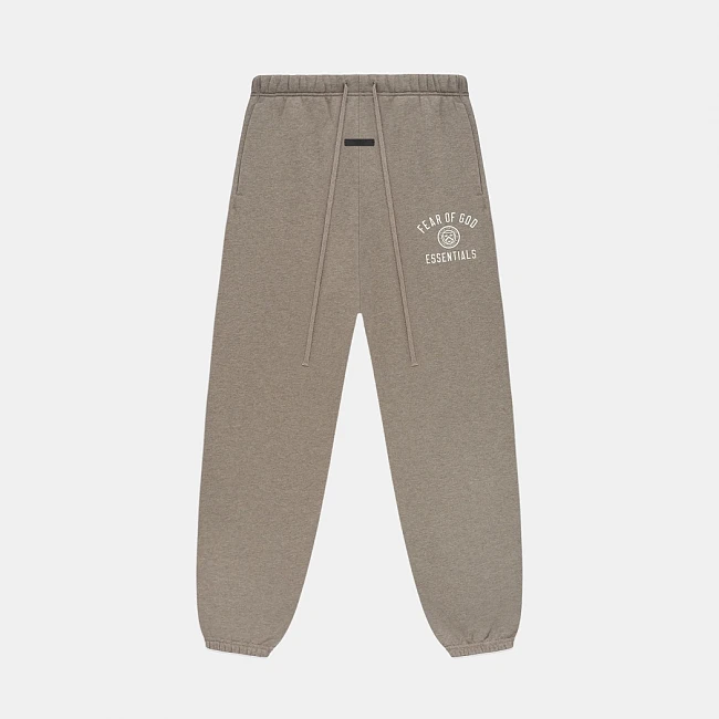 картинка Fear of God Essentials Fleece Sweatpants Heather Grey магазин Одежда+ являющийся официальным дистрибьютором в России 