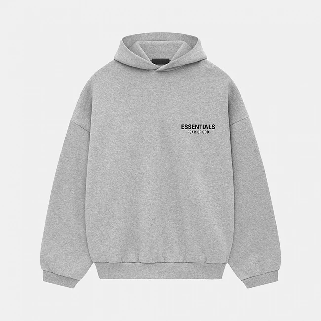 картинка Fear of God Essentials Fleece Hoodie II 'Light Heather Grey' магазин Одежда+ являющийся официальным дистрибьютором в России 