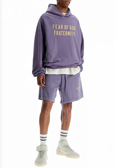 Fear of God Essentials Heavy Fleece Soccer Short Lavender