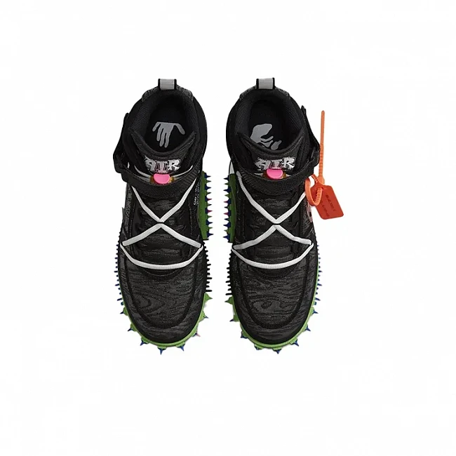 картинка Nike Air Force 1 Mid Off-White Black магазин Одежда+ являющийся официальным дистрибьютором в России 