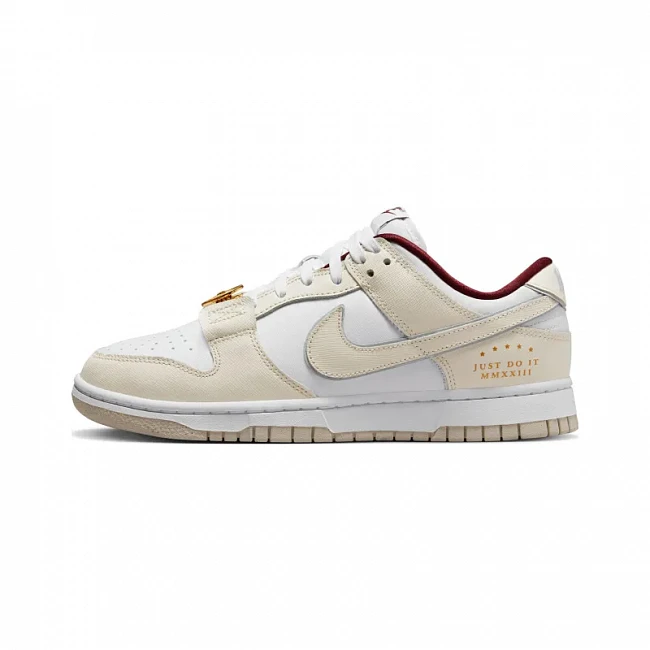 картинка Nike Dunk Low SE Just Do It White Phantom магазин Одежда+ являющийся официальным дистрибьютором в России 