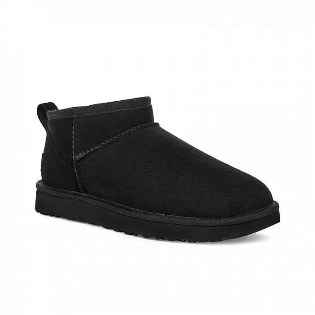картинка UGG Classic Ultra Mini Black магазин Одежда+ являющийся официальным дистрибьютором в России 