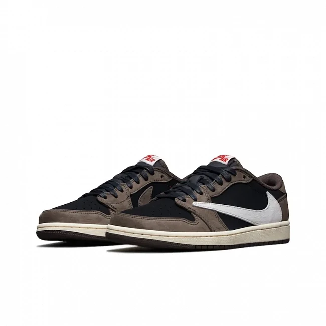 картинка Nike Air Jordan 1 Retro Low x Travis Scott Mocha магазин Одежда+ являющийся официальным дистрибьютором в России 
