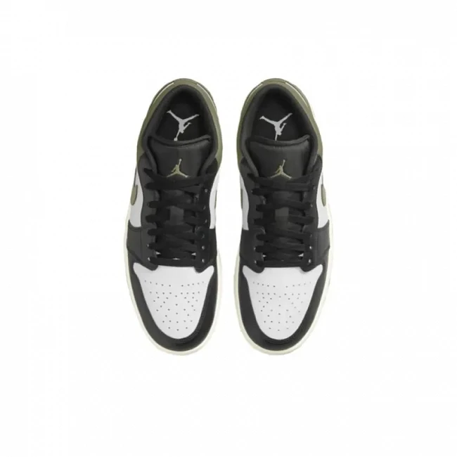 картинка Nike Air Jordan 1 Low Black Toe Medium Olive магазин Одежда+ являющийся официальным дистрибьютором в России 