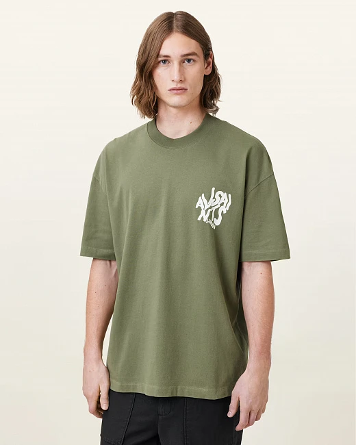 картинка Orlando Logo Print Oversized T-Shirt магазин Одежда+ являющийся официальным дистрибьютором в России 