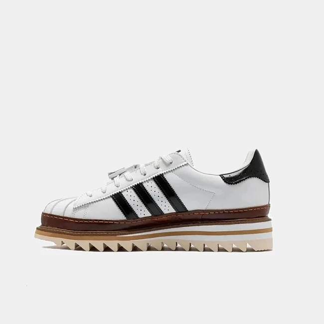 картинка Adidas Superstar CLOT By Edison Chen White Crystal Sand магазин Одежда+ являющийся официальным дистрибьютором в России 